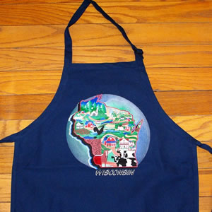 apron wi country navy